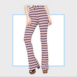 Dolls Kill In a Funk stripped knit flared pant